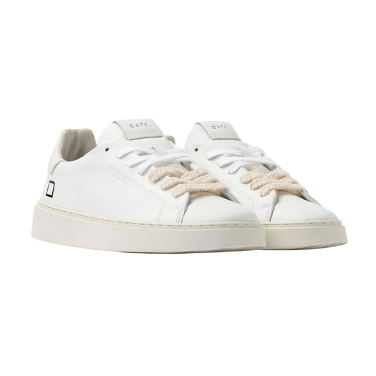 D.A.T.E. Levante Calf LV-CA-WH sneaker uomo in pelle bianca