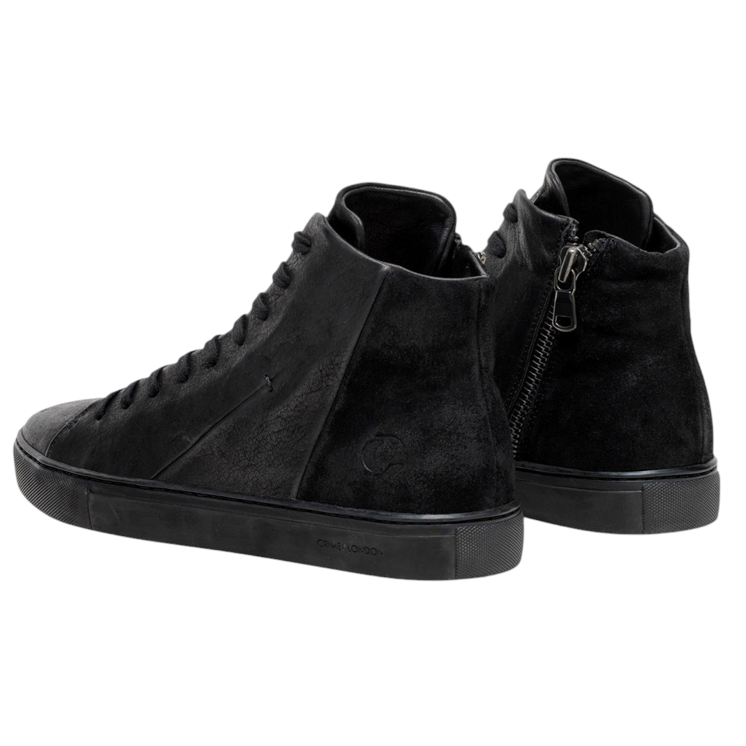 Crime London 11670 High Top Essential sneaker uomo in pelle nera