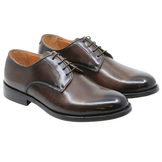 Scarpa Derby uomo Crispiniano 901 in pelle marrone