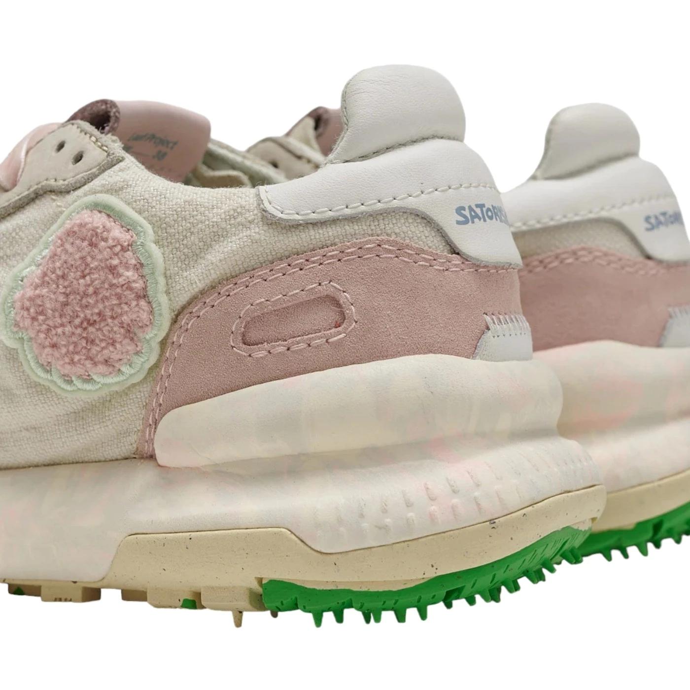 Satorisan Chacrona Linen sneaker donna in lino bianco