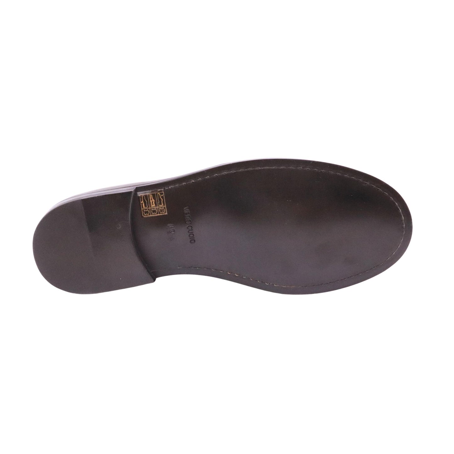 Triver Flight 886-01 mocassino uomo in pelle marrone con fondo cuoio elegante Made in Italy
