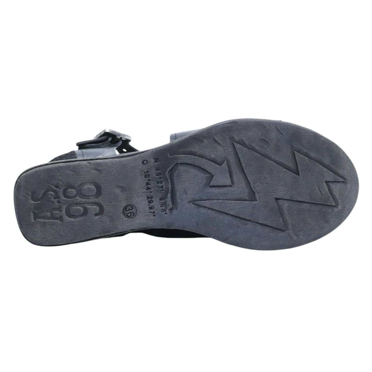 Sandalo donna AS98 A15043 in pelle nera