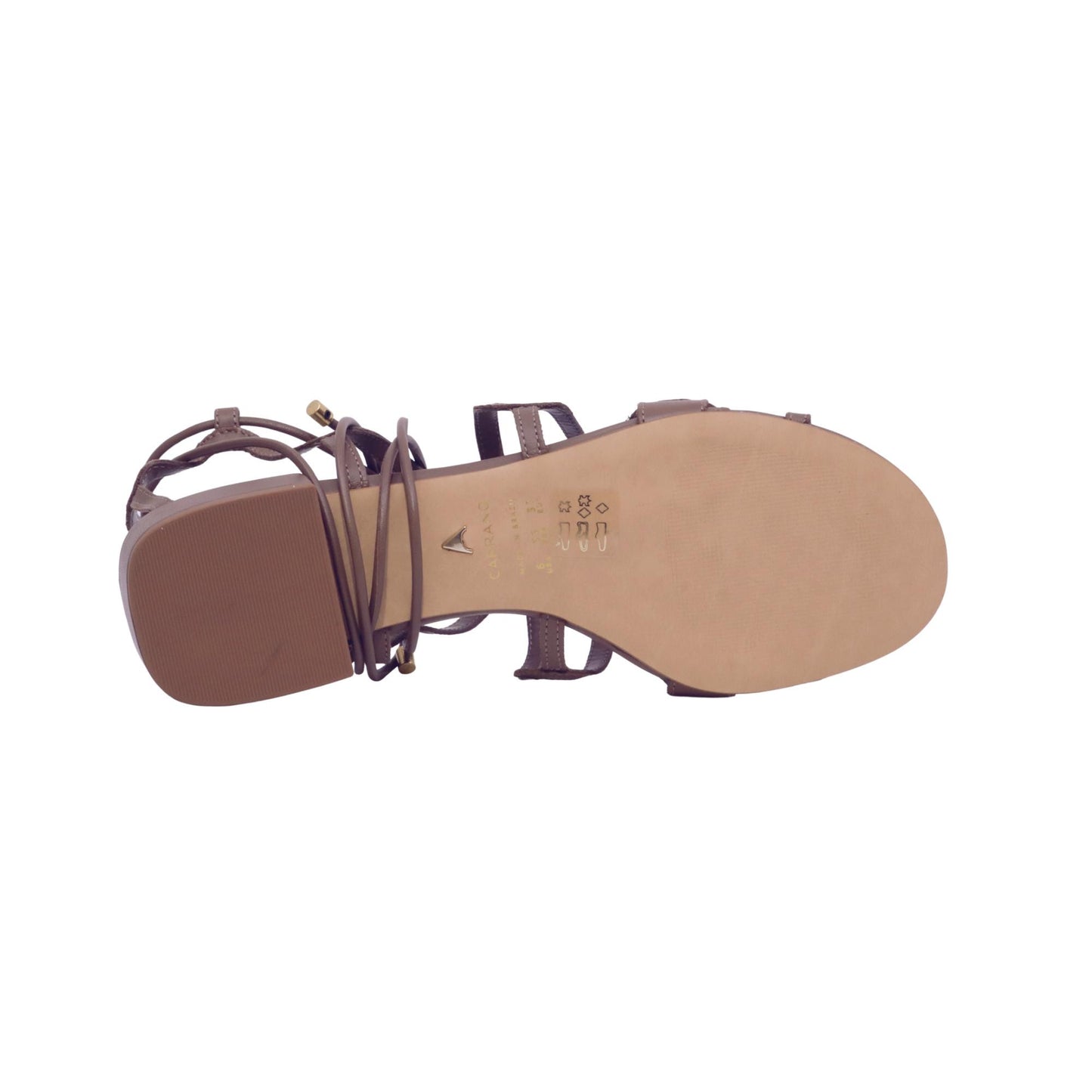 Carrano 355029 Vegetal sandalo basso donna in pelle mocha stile schiava