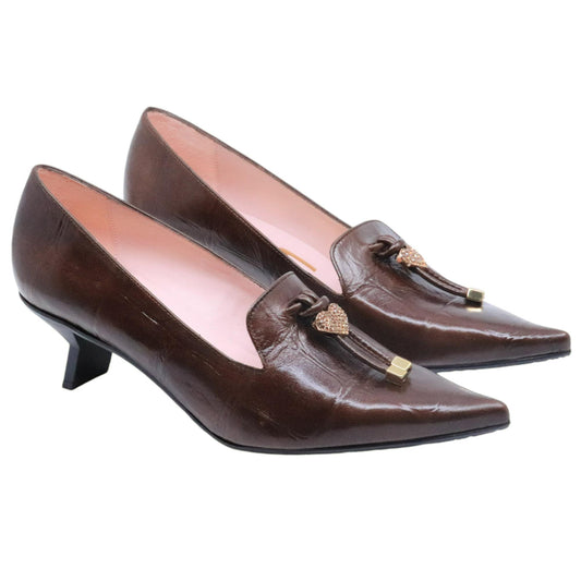 Ras 7746 decolletè da donna in pelle marrone