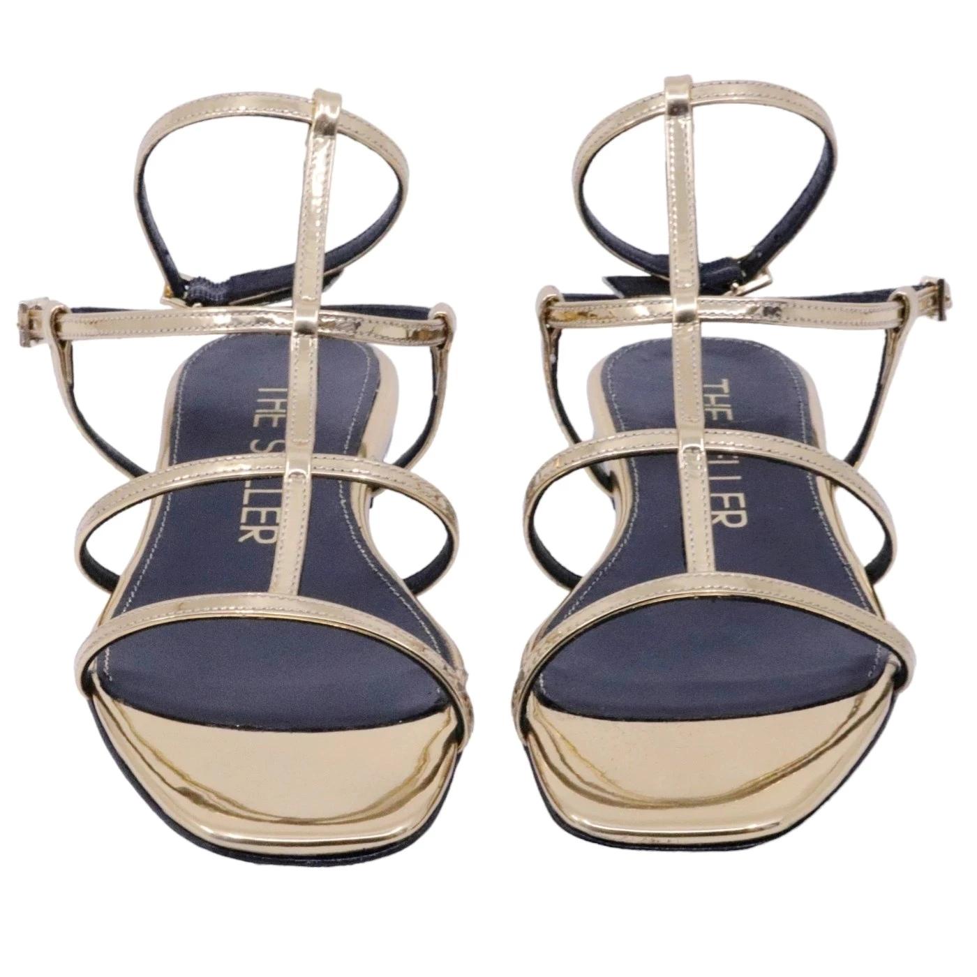 Sandalo basso The Seller PE901 specchiato oro