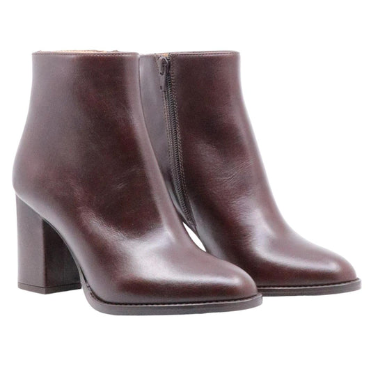 Tronchetto donna Anna F in elegante pelle di colore testa di moro