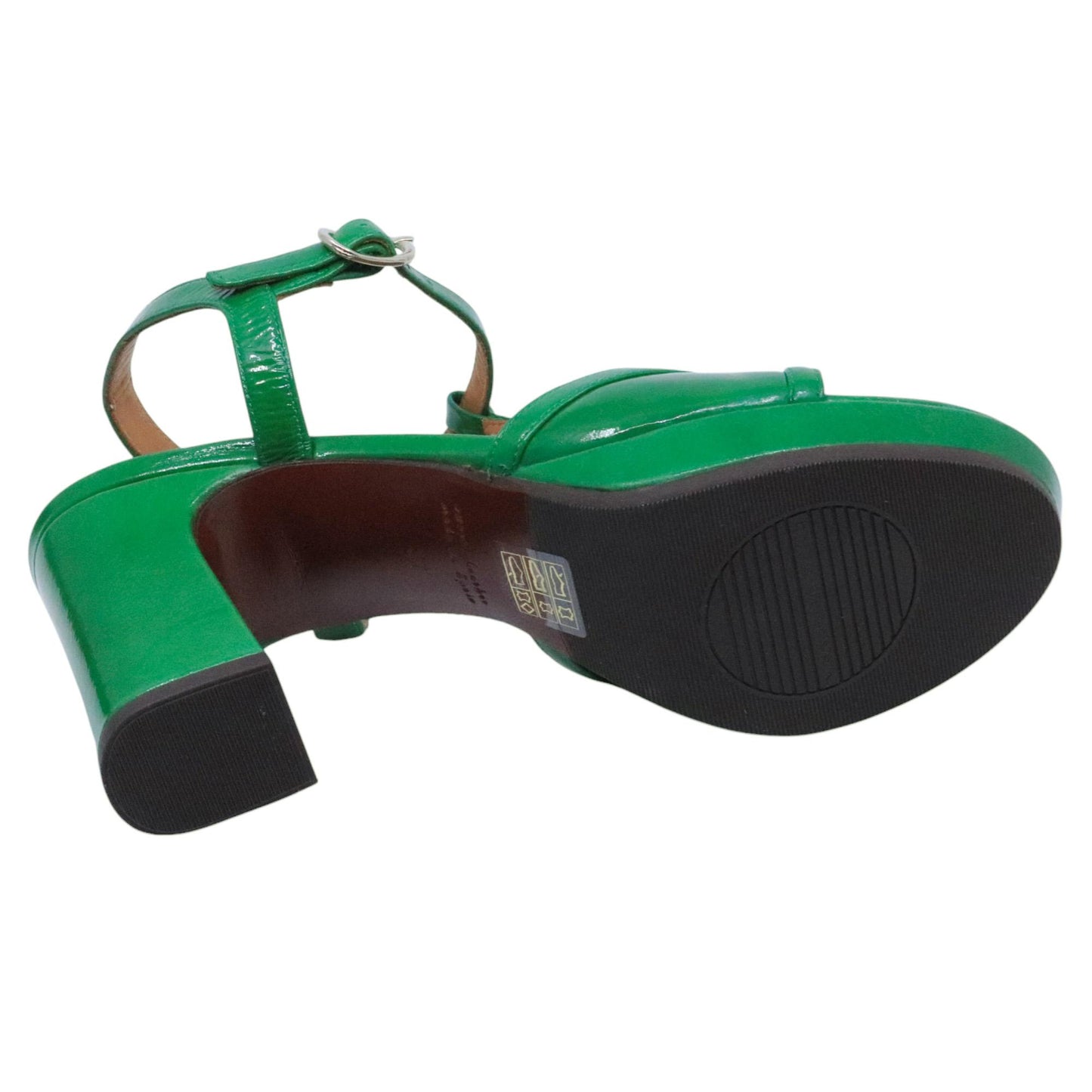 Chie Mihara Kemira sandalo donna in pelle vinile verde