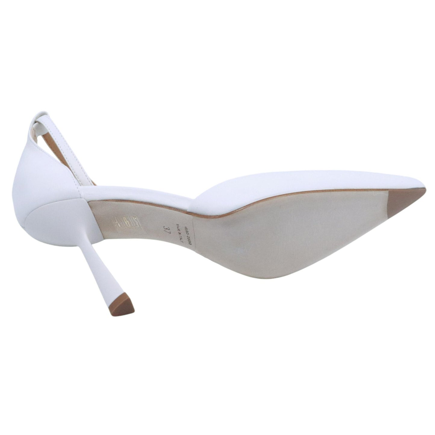 Décolleté donna Chantal 2509 in pelle bianco latte