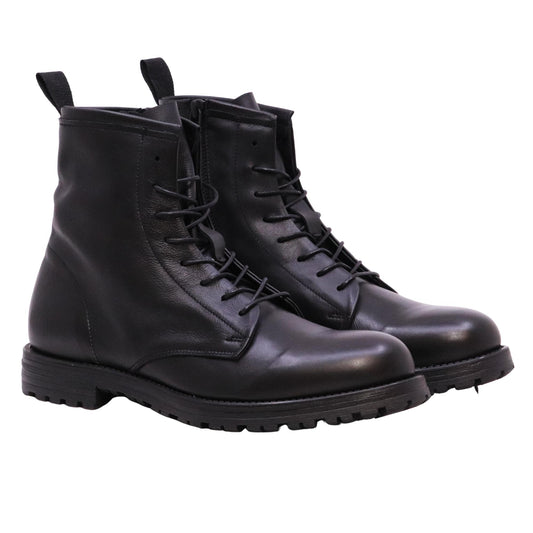 Pawelk's 25428 anfibio uomo in pelle nera