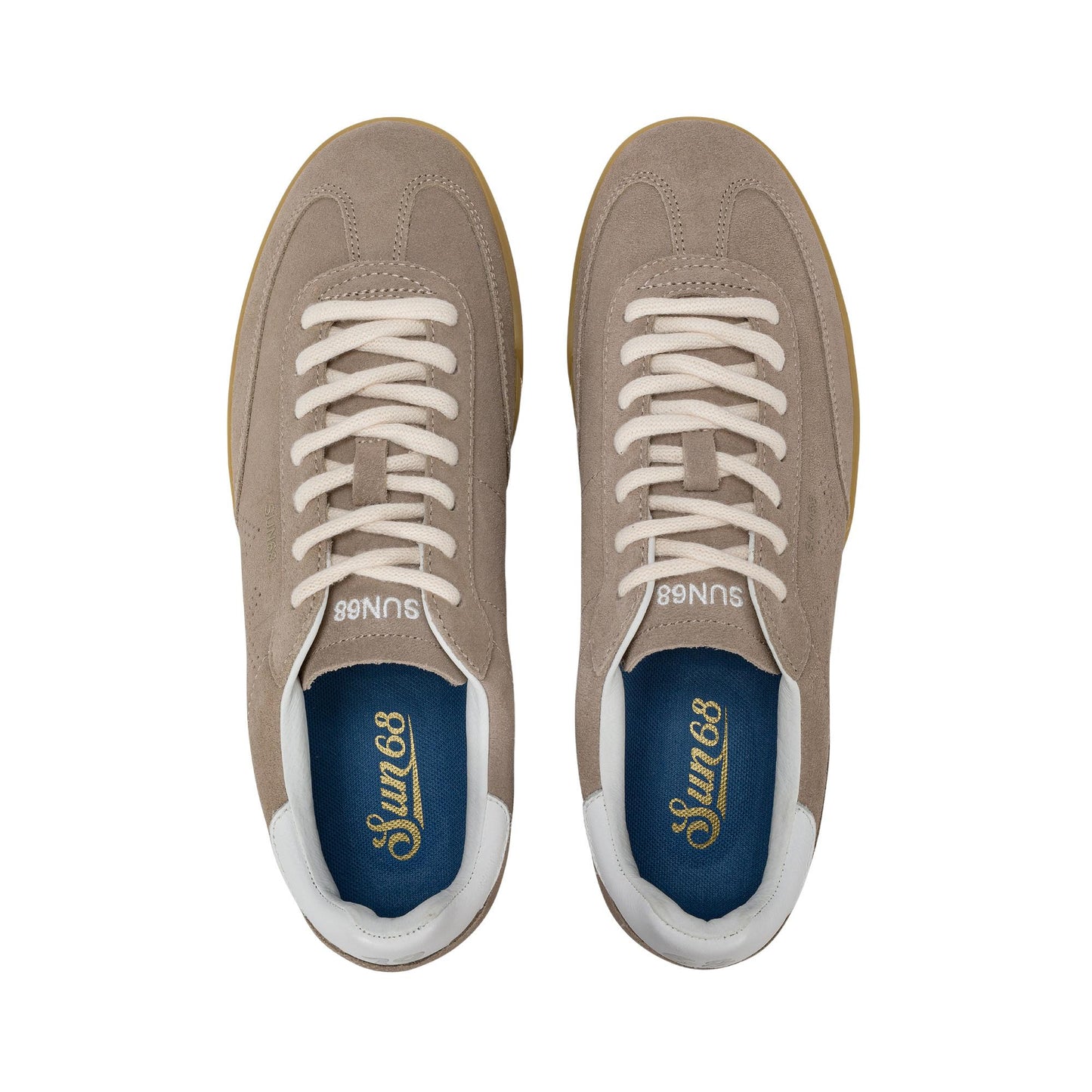 Sun68 California Z36142-98 sneaker uomo in camoscio grigio stone