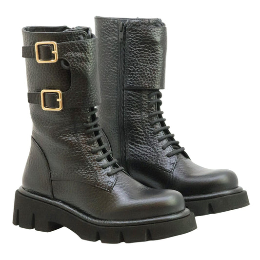 Paloma Barceló Comba stivaletto donna in nappa nera