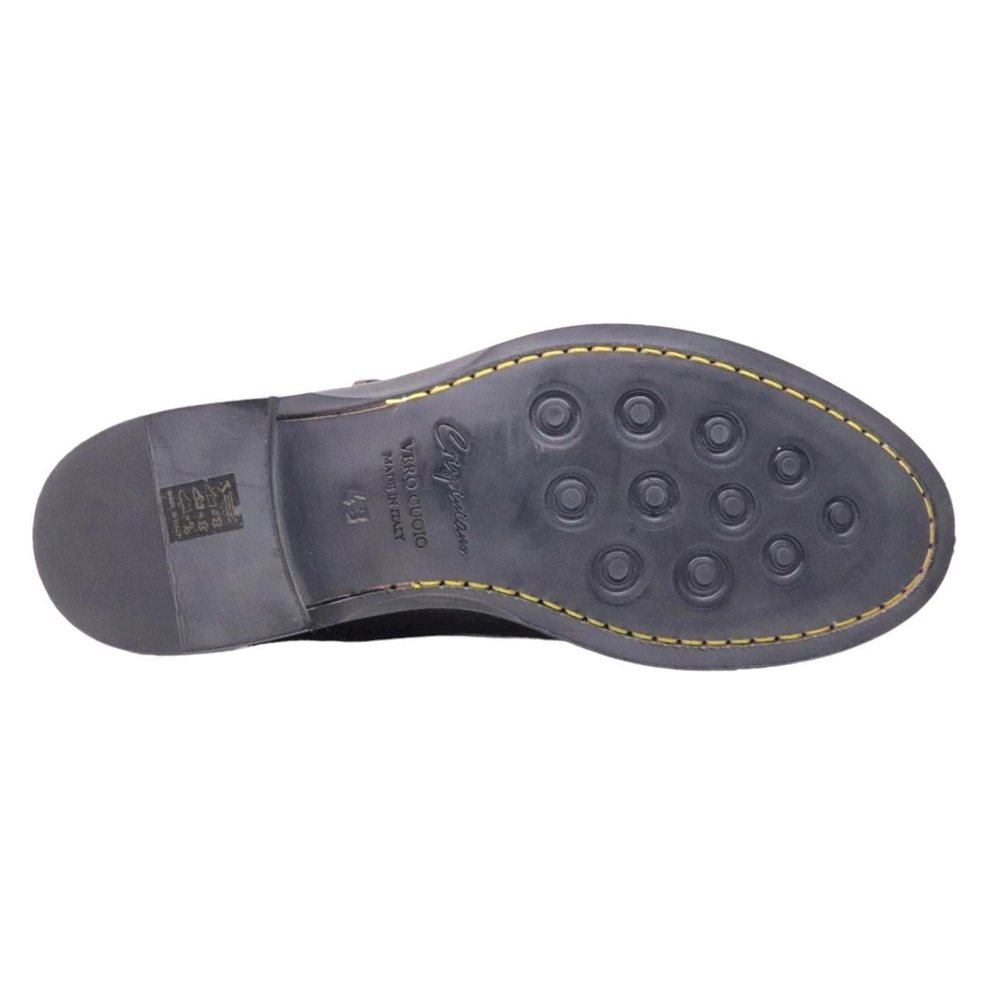 Scarpa uomo con doppia fibbia Crispiniano 6092