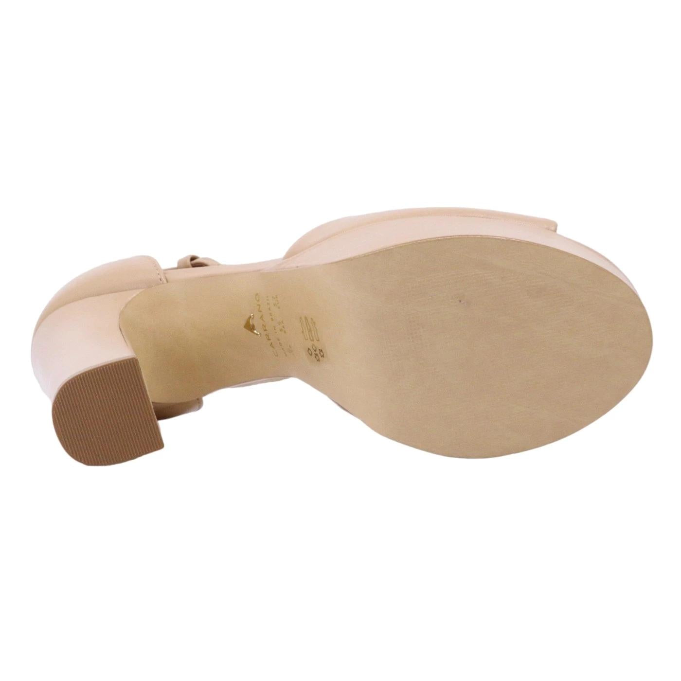 Sandalo donna Carrano 541001 in pelle beige