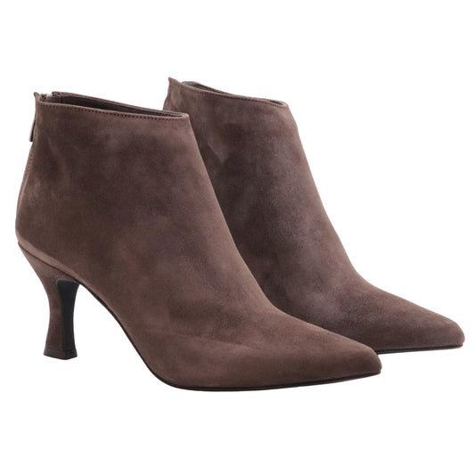 Ranyé 130 tronchetto donna camoscio marrone testa di moro