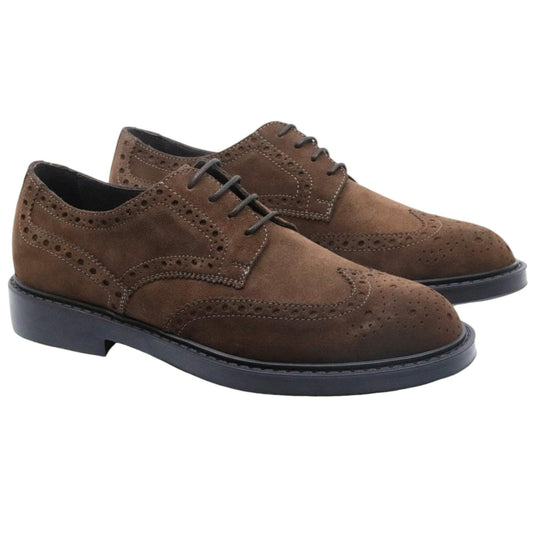 Scarpa Derby Antica Cuoieria modello 22940 in camoscio marrone