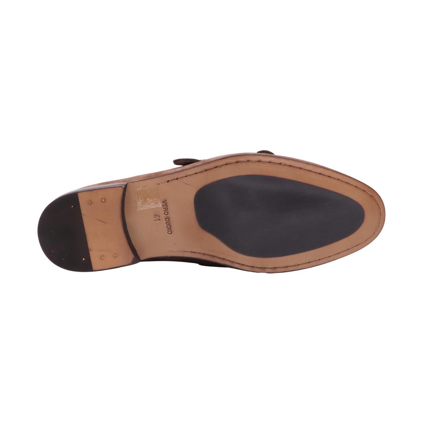 Triver Flight 464-07 Softy mocassino doppia fibbia uomo in camoscio chocolat