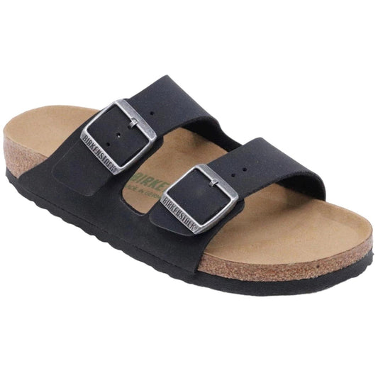 Birkenstock Arizona Vegan Birko-Flor Nubuck Black sandalo uomo donna narrow fit