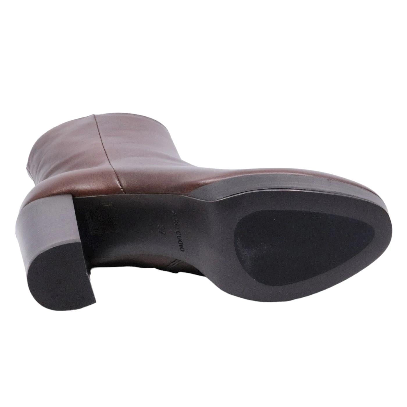 Stivaletto da donna Triver Flight in pelle di colore marrone