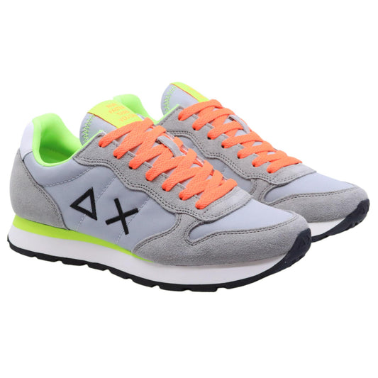 Sneaker uomo Sun68 Tom Fluo Z35102 in tessuto grigio