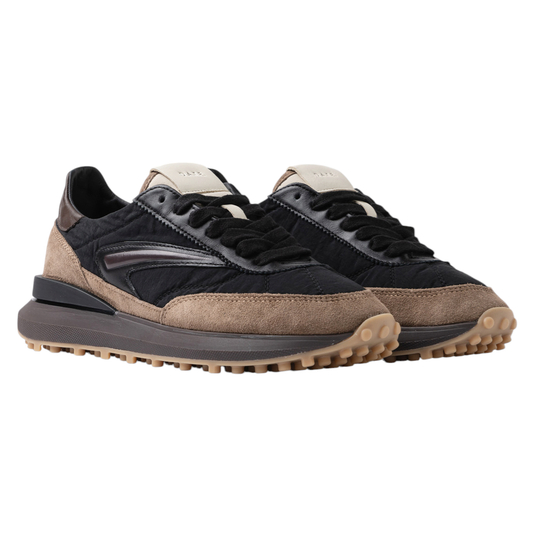 DATE Athleta Nylon Black AT NY BK sneaker uomo in nylon e suede nero