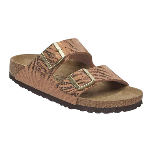 Birkenstock Arizona Zebra Pecan sandalo doppia fibbia color bronzato zebrato