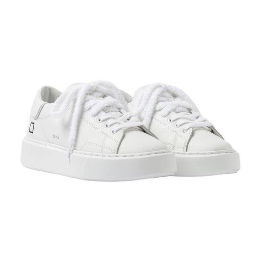 D.A.T.E. Sfera Calf SF-CA-WH sneaker donna in pelle bianca