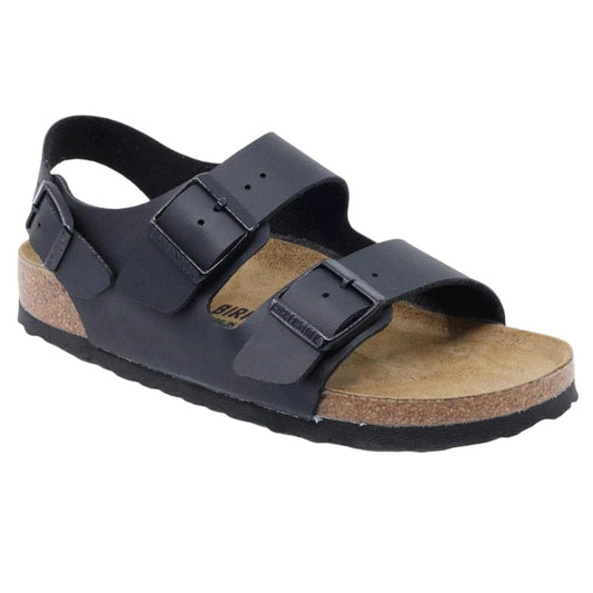 Birkenstock Milano Black Birko-Flor sandalo rte fibbie Narrow Fit