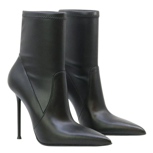 Sergio Levantesi Loretta56 tronchetto donna in pelle elasticizzata nera