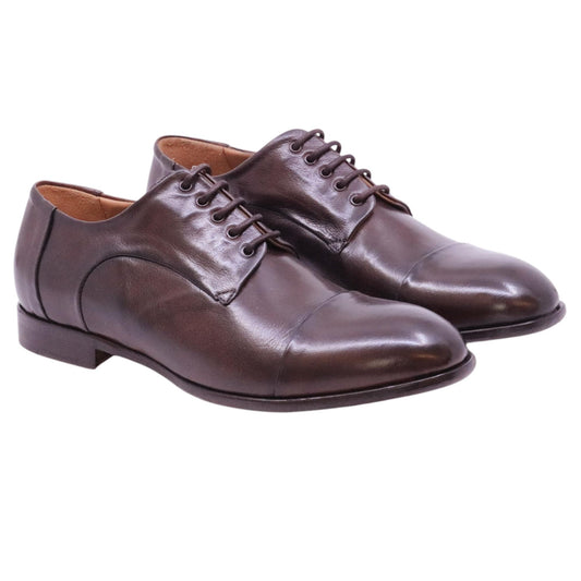 Crispiniano 124 scarpa derby uomo pelle marrone