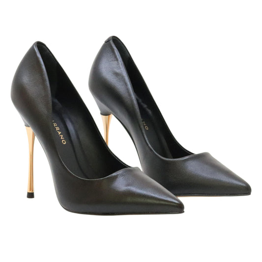 Carrano 143101 décolleté donna in pelle nera