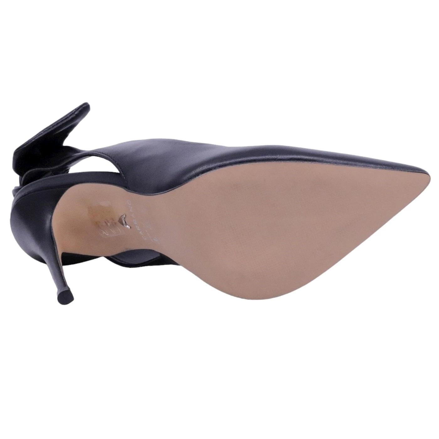 Slingback donna Carrano 404052 in pelle di colore nero