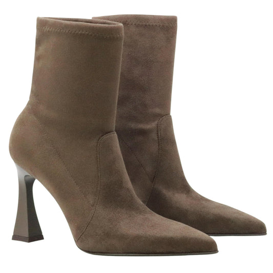 Sergio Levantesi Melita56 tronchetto donna in camoscio marrone e ecopelle