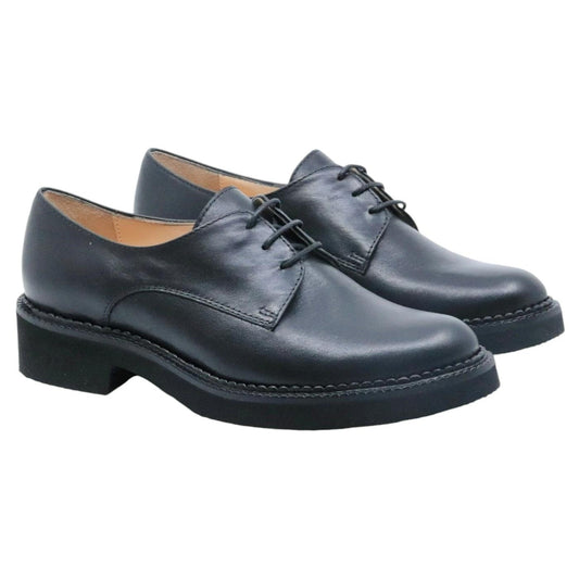 Le Briella 1168 scarpa allacciata donna in pelle nera