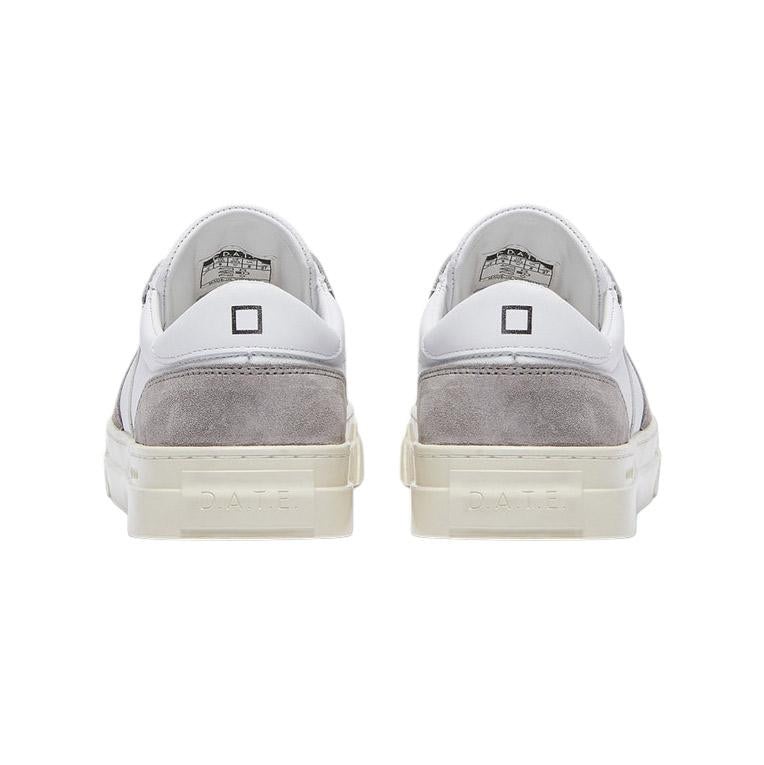 DATE Studio Bicolor White Gray SD BC WY sneaker uomo in pelle bianca