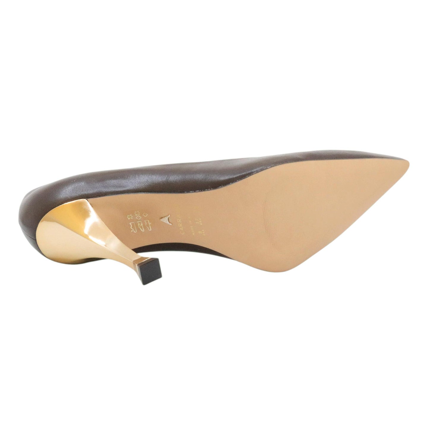 Carrano 873002 décolleté donna in pelle marrone