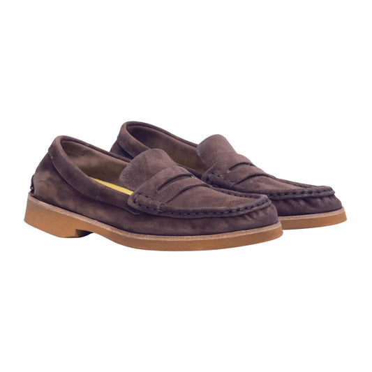 AS98 Benso Z58101 mocassino uomo in camoscio ebano con suola in gomma