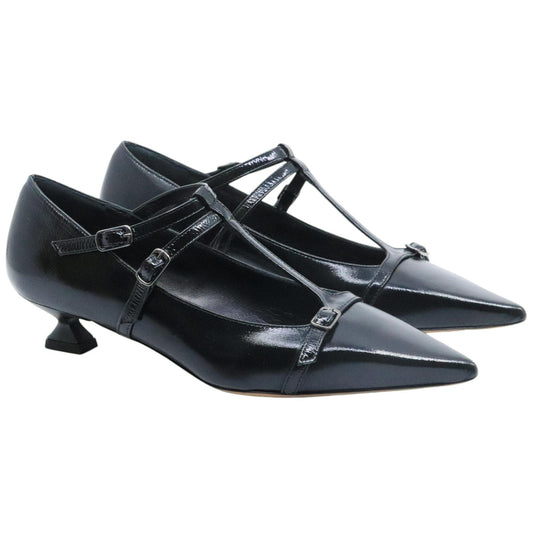 Décolleté donna The Seller SS103 in pelle verlux nera