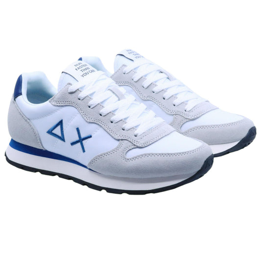 Sneaker uomo Sun68 Tom Solid Z35101 in tessuto bianco