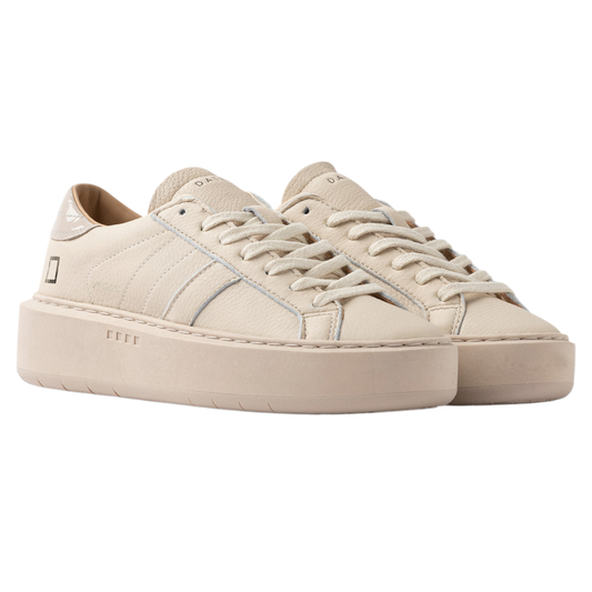 DATE Hill Platform Mono Beige HP MN BI sneaker donna in pelle beige