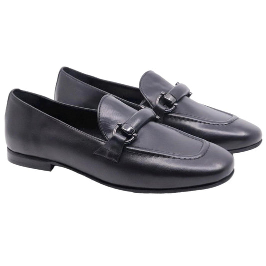 Mocassino donna Poesie Veneziane Seo07 in pelle nera