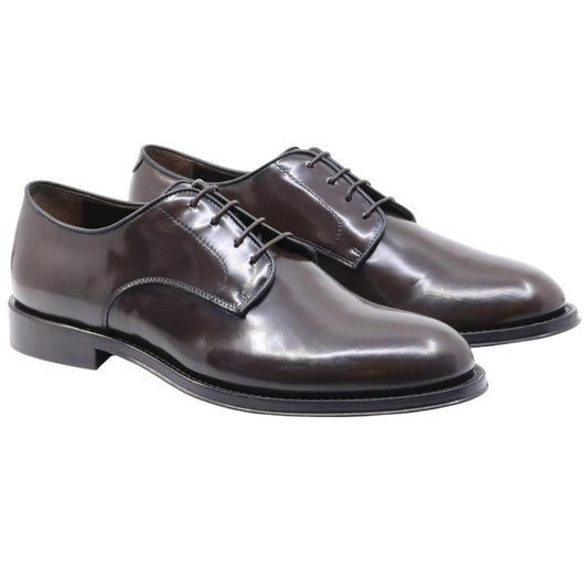 Scarpa Derby uomo Corvari in pelle marrone spazzolata