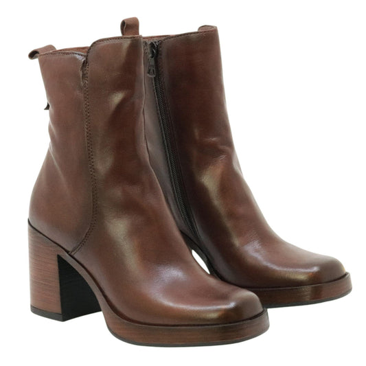 MJUS Maddalena P96212 stivaletto donna in pelle marrone cioccolato