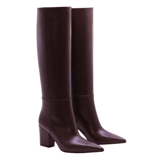 Anna F 9970 stivale donna in pelle marrone<BR/>