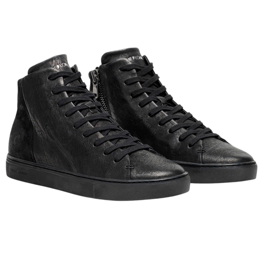 Crime London 11670 High Top Essential sneaker uomo in pelle nera