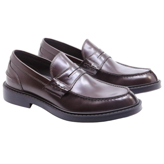 Mocassino uomo Antica Cuoieria 22937 in pelle bordeaux