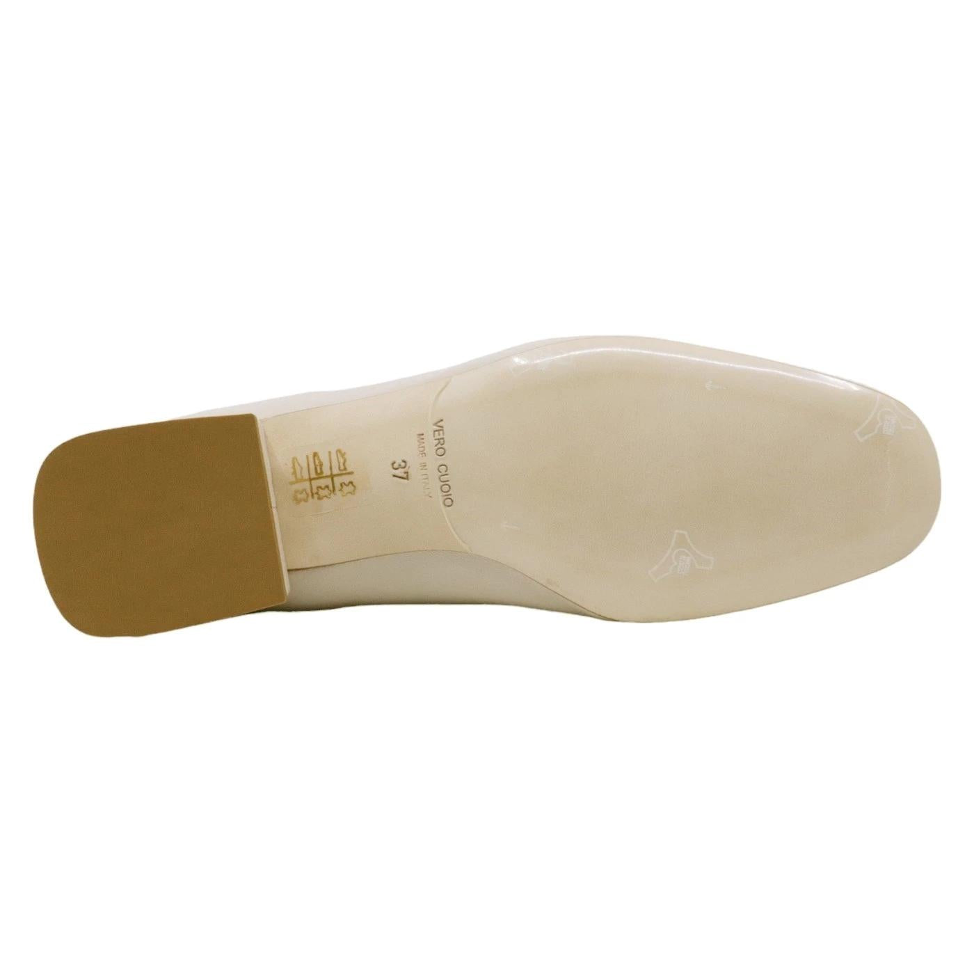 Mocassino donna Le Briella Z843 in pelle beige e morsetto