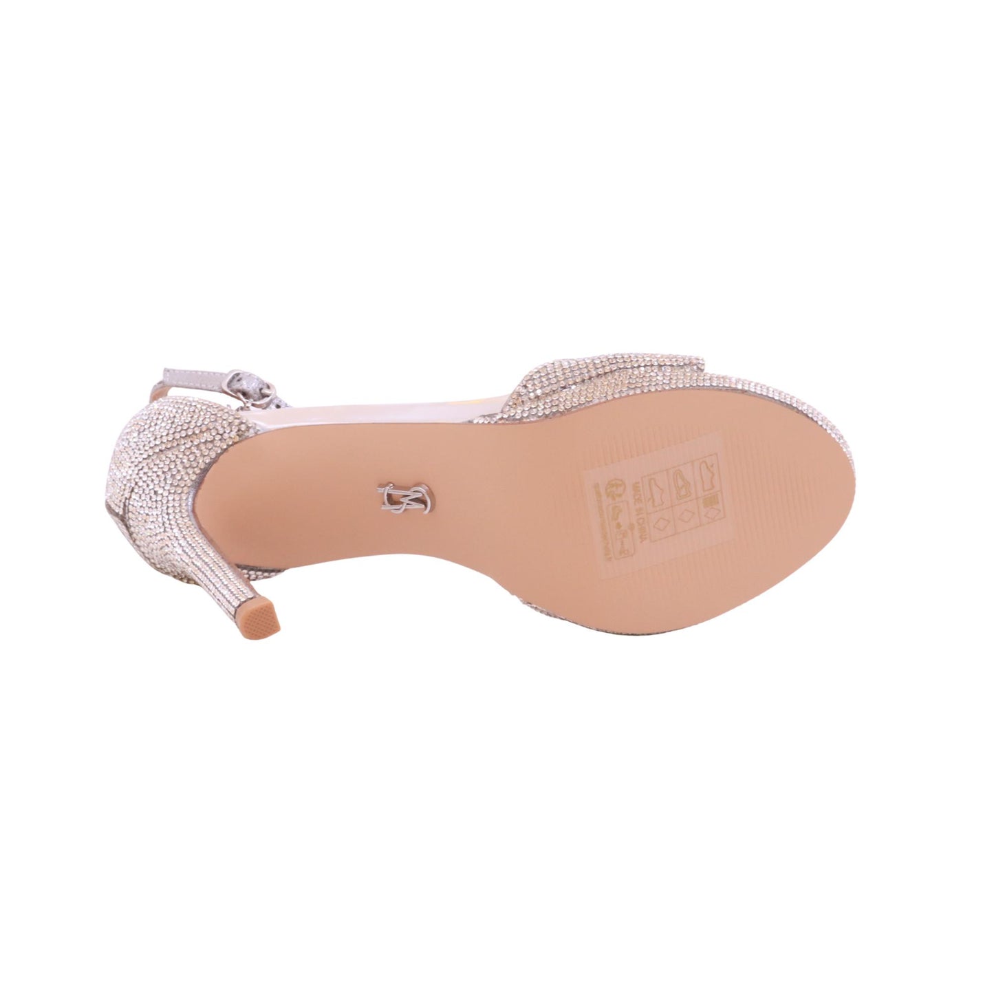 Steve Madden Evers sandalo donna in strass color silver crystal con tacco a spillo