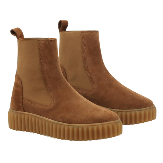 Voile Blanche Beth stivaletto donna in suede marrone chiaro