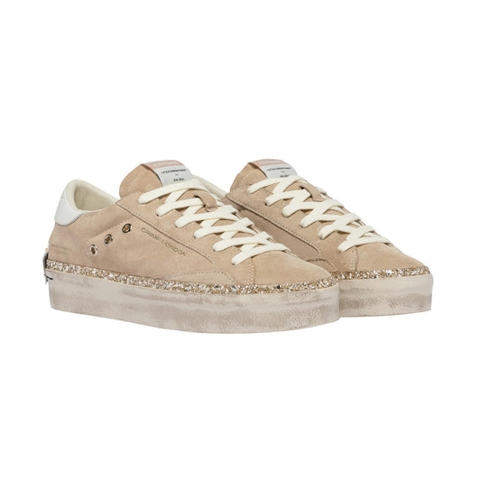 Crime London Distressed Platform Caramel Brulee 29054 sneaker donna