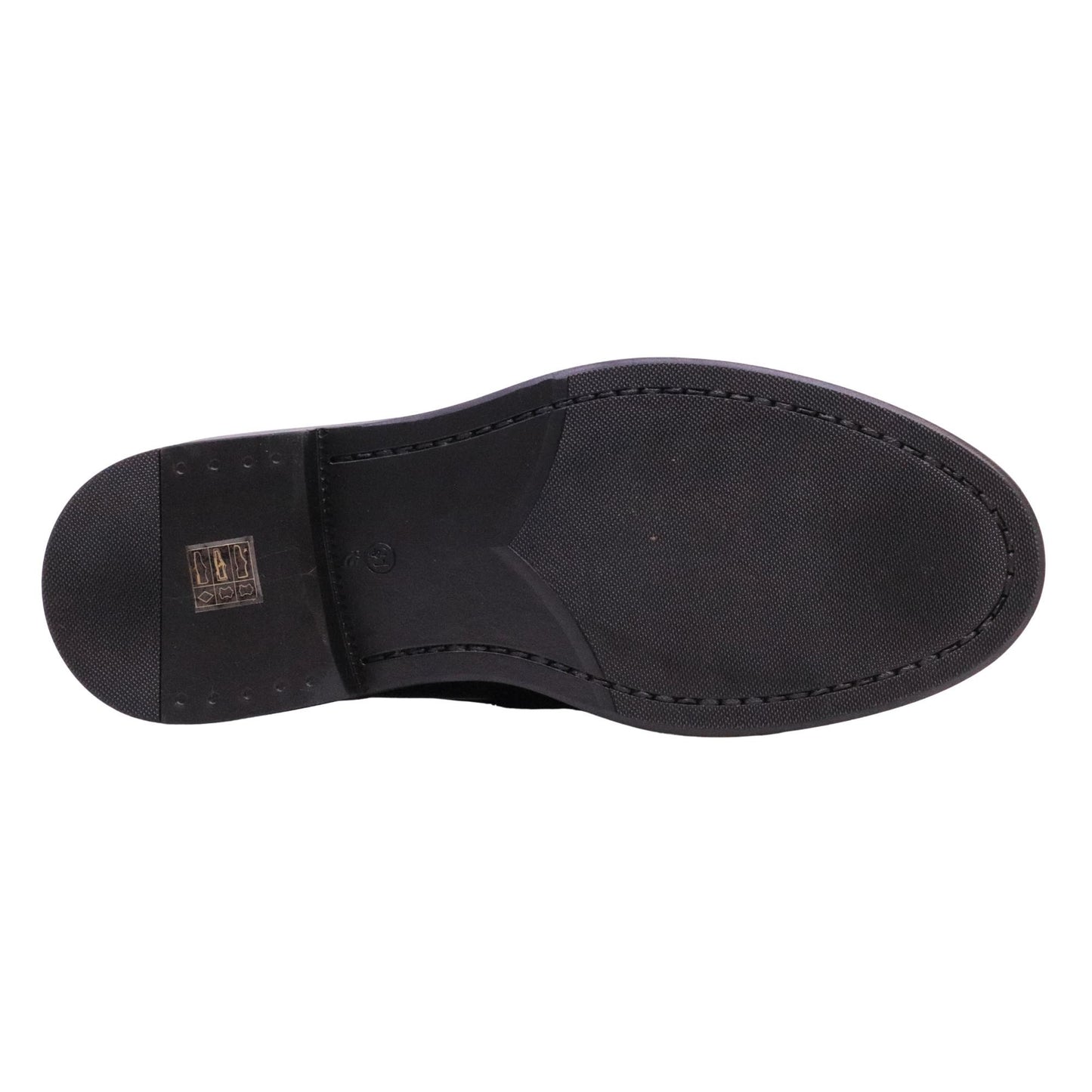 Pawelk's 25442 mocassino uomo in pelle nera con nappine